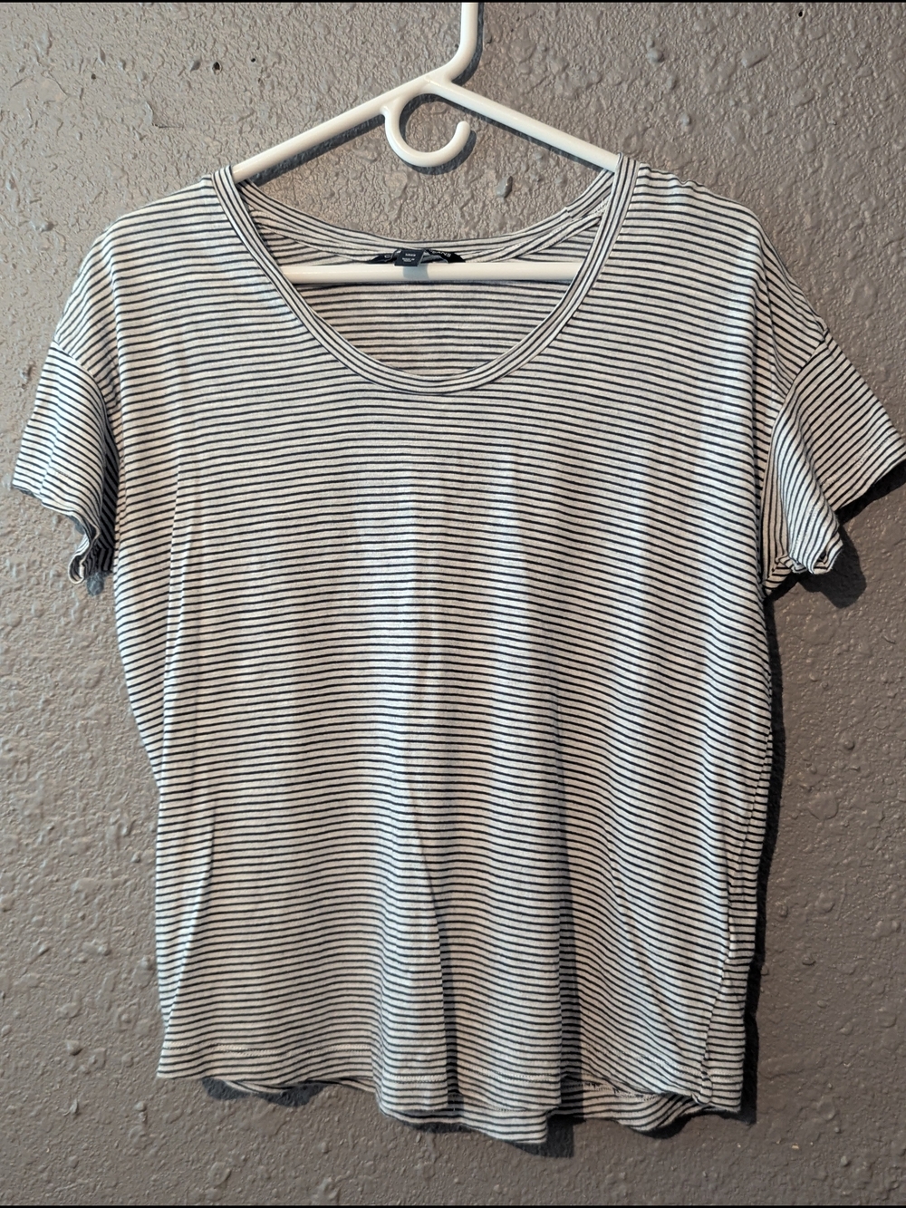 S Black & White Striped Short-Sleeve Tee